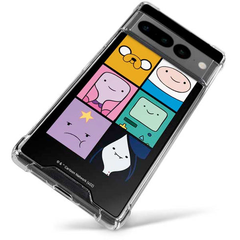 Adult Swim Adventure Time Character Tiles Google Pixel 7 Pro Clear Case